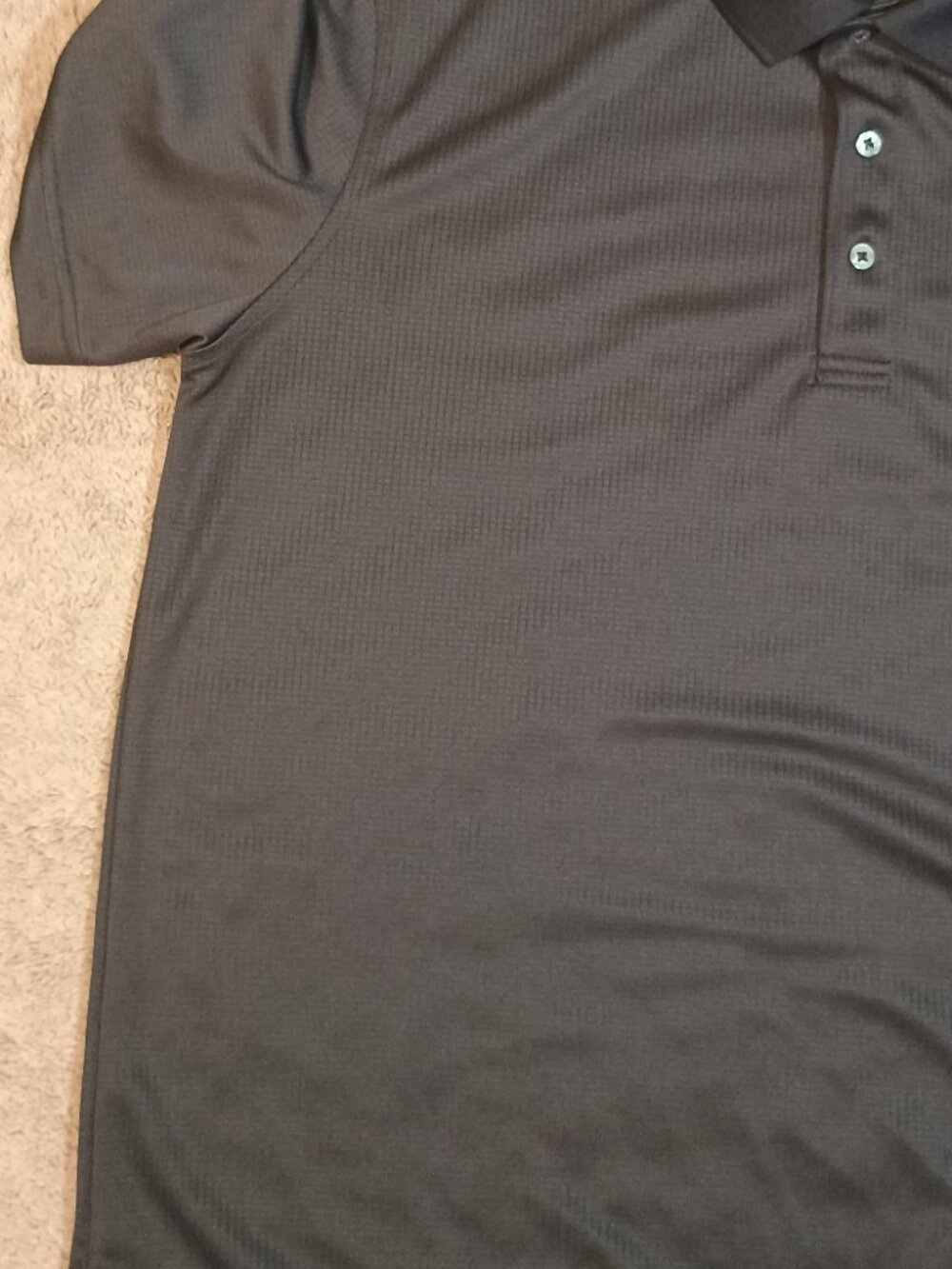 Izod/Polo/Mens Large/Black/Golf Athleisure Preppy Business Casual Classic Shirt - Picture 5 of 8